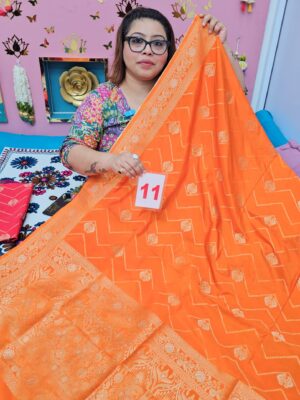 15TH SEP LIVE – GEORGETTE SILK KHADDI SAREE (NO.11)