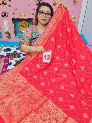 15TH SEP LIVE – GEORGETTE SILK KHADDI SAREE (NO.12)