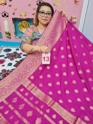 15TH SEP LIVE – GEORGETTE SILK KHADDI SAREE (NO.13)