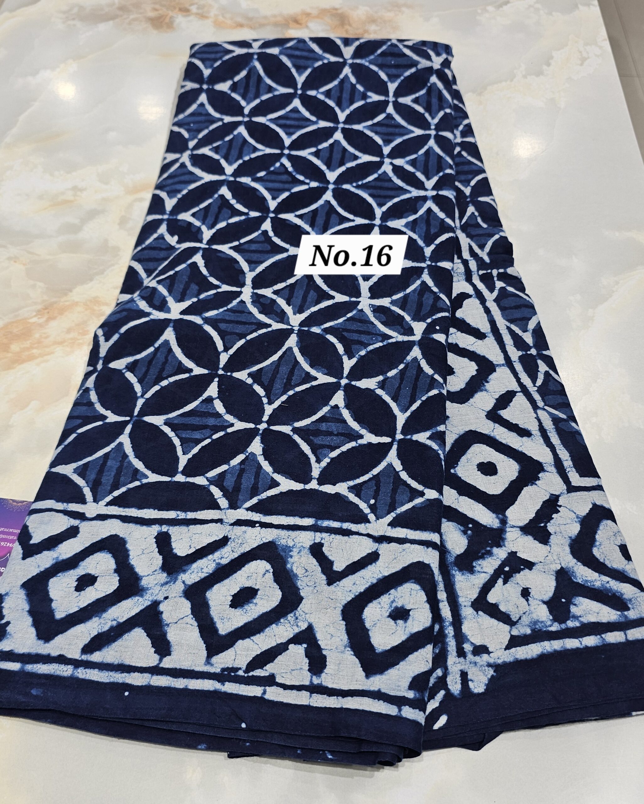 10TH SEP 2ND LIVE – HANDBLOCK MAL COTTON SAREE (NO.16)