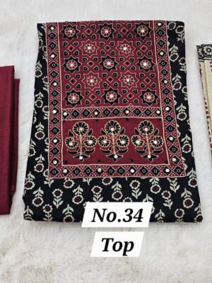 10TH SEP 2ND LIVE – GAMTHI WORK 3PC DRESS MATERIAL (NO.34)