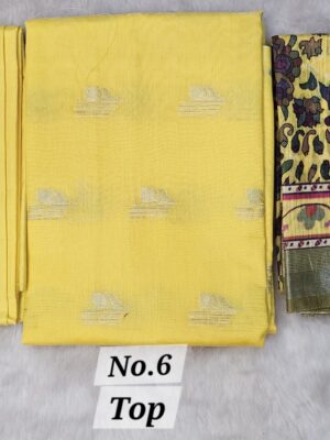 13TH SEP LIVE - PURE HANDLOOM SILK 3 PC DRESS MATERIAL (NO.6)