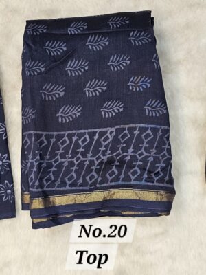 13TH SEP LIVE - CHANDERI SILK 3 PC DRESS MATERIAL (NO.20)