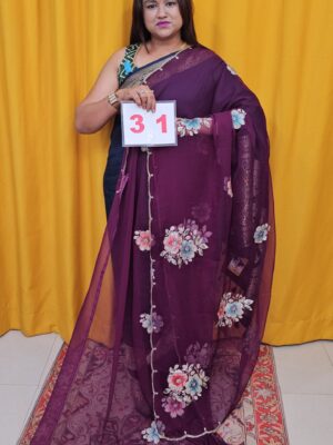 20TH SEP –  MOSS CHIFFON SAREE (NO.31)