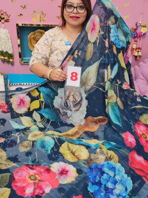 22ND SEP LIVE – MOSS CHIFFON SAREE (NO.8)