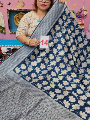 22ND SEP LIVE – GEORGETTE SILK KHADDI SAREE (NO.14)