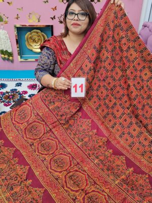 25TH SEP LIVE – PURE MODAL MASLIN BLOCK SAREE (NO.11)