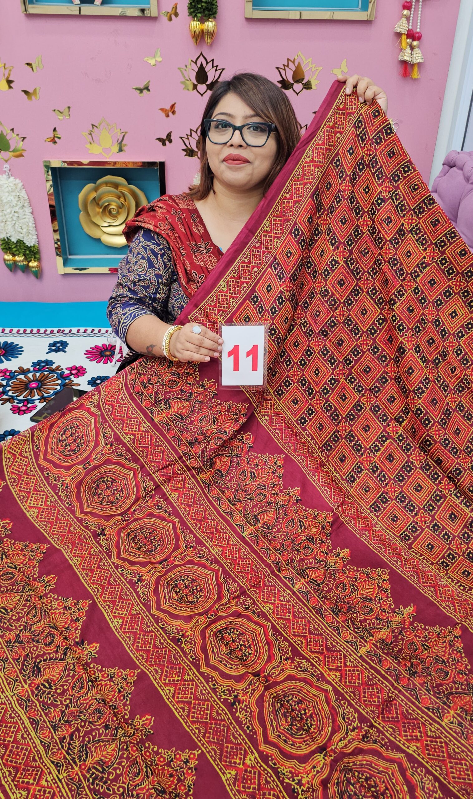 25TH SEP LIVE – PURE MODAL MASLIN BLOCK SAREE (NO.11)