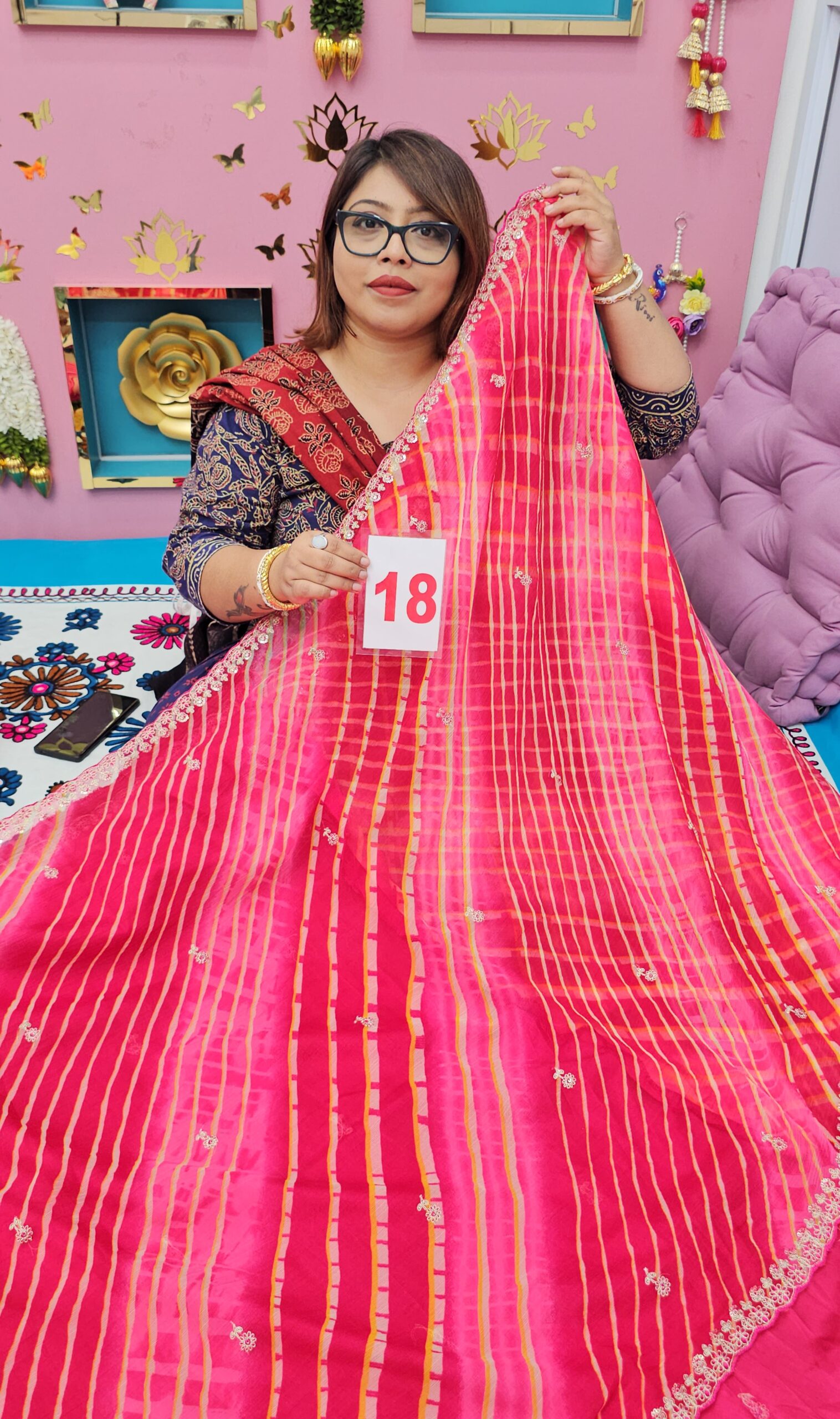25TH SEP LIVE – MOSS CHIFFON SAREE (NO.18)