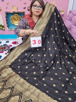 25TH SEP LIVE – PURE CREPE NIMZARI KHADDI SAREE (NO.30)