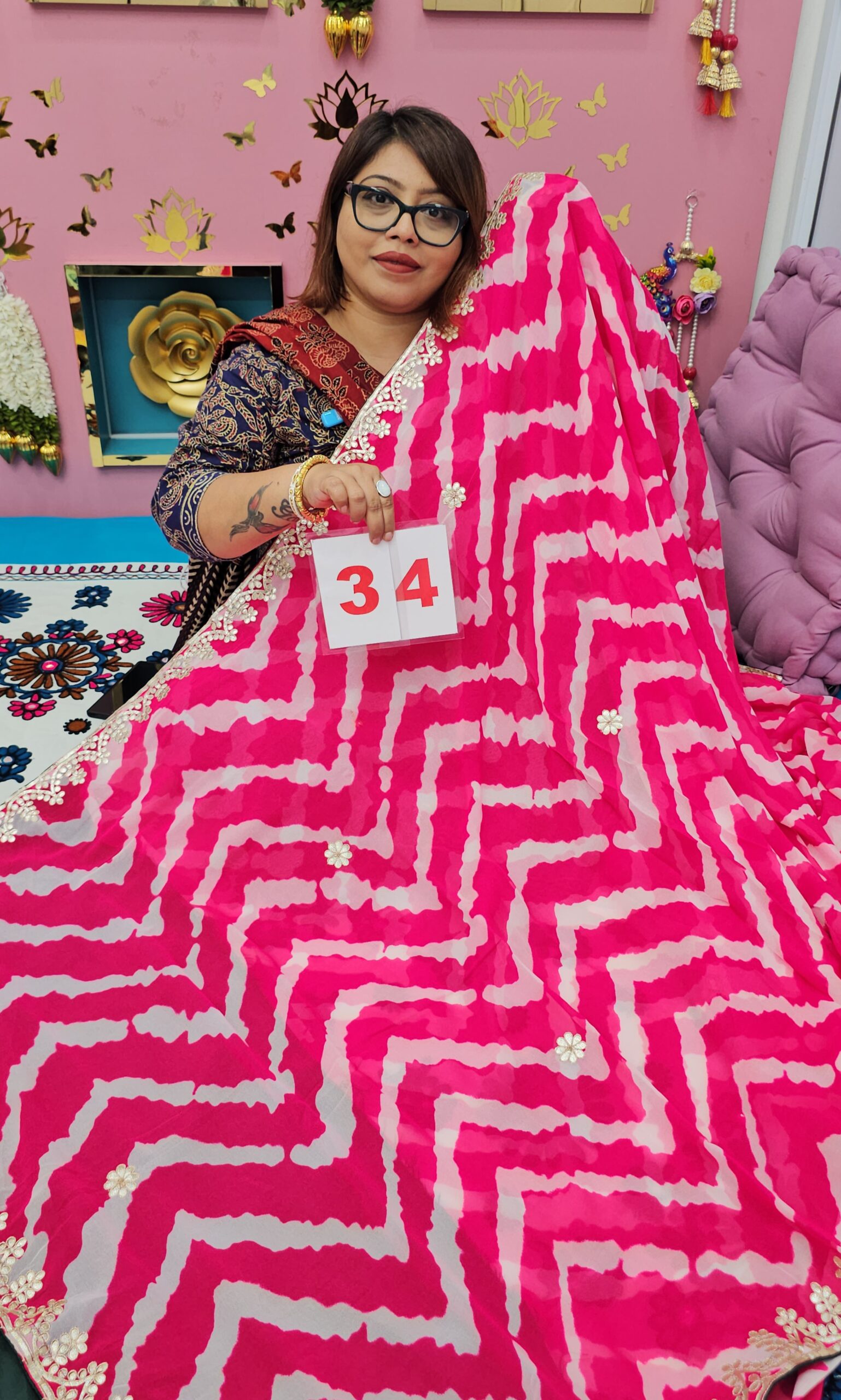 25TH SEP LIVE – MOSS CHIFFON SAREE (NO.34)