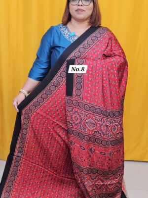 23RD SEP 2ND LIVE – DEFECTIVE PURE AJRAKH MODAL SILK SAREE (NO.8)