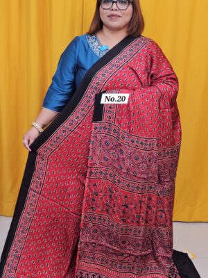 23RD SEP 2ND LIVE – DEFECTIVE PURE AJRAKH MODAL SILK SAREE (NO.20)