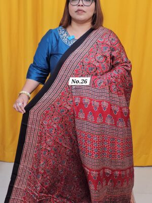 23RD SEP 2ND LIVE – DEFECTIVE PURE AJRAKH MODAL SILK SAREE (NO.26)