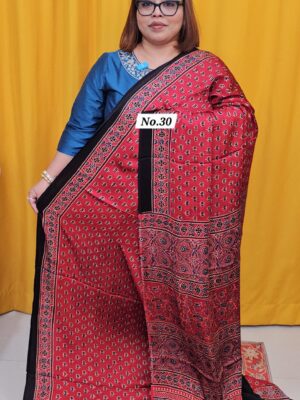 23RD SEP 2ND LIVE – DEFECTIVE PURE AJRAKH MODAL SILK SAREE (NO.30)
