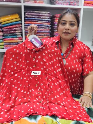 27TH SEP MEGA SALE LIVE – BANDHEJ KAFTAN SHIRT {SIZE -46} (NO.7)