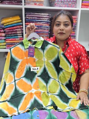 27TH SEP MEGA SALE LIVE – SHIBORI KAFTAN SHIRT {SIZE -46} (NO.8)