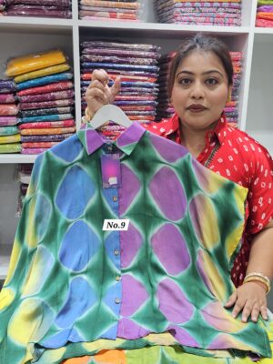 27TH SEP MEGA SALE LIVE – SHIBORI KAFTAN SHIRT {SIZE -46} (NO.9)
