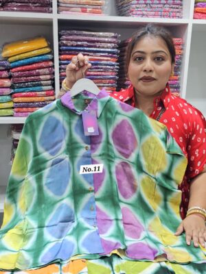 27TH SEP MEGA SALE LIVE – SHIBORI KAFTAN SHIRT {SIZE -48} (NO.11)