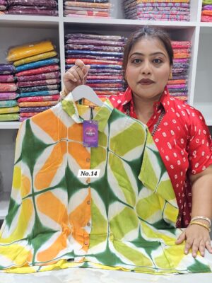 27TH SEP MEGA SALE LIVE – SHIBORI KAFTAN SHIRT {SIZE -46} (NO.14)