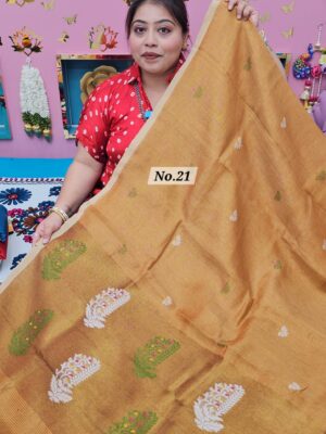 29TH SEP MEGA SALE 2ND LIVE – PURE HANDLOOM LINEN SAREE (NO.21)