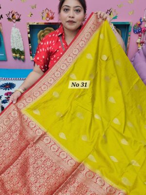 29TH SEP MEGA SALE 2ND LIVE – TUSSAR BANARASI INDIAN SILK SAREE (NO.31)