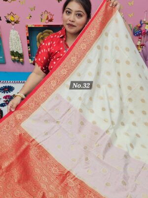 29TH SEP MEGA SALE 2ND LIVE – TUSSAR BANARASI INDIAN SILK SAREE (NO.32)