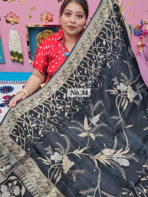 29TH SEP MEGA SALE 2ND LIVE – PURE CREPE KHADDI SAREE (NO.34)