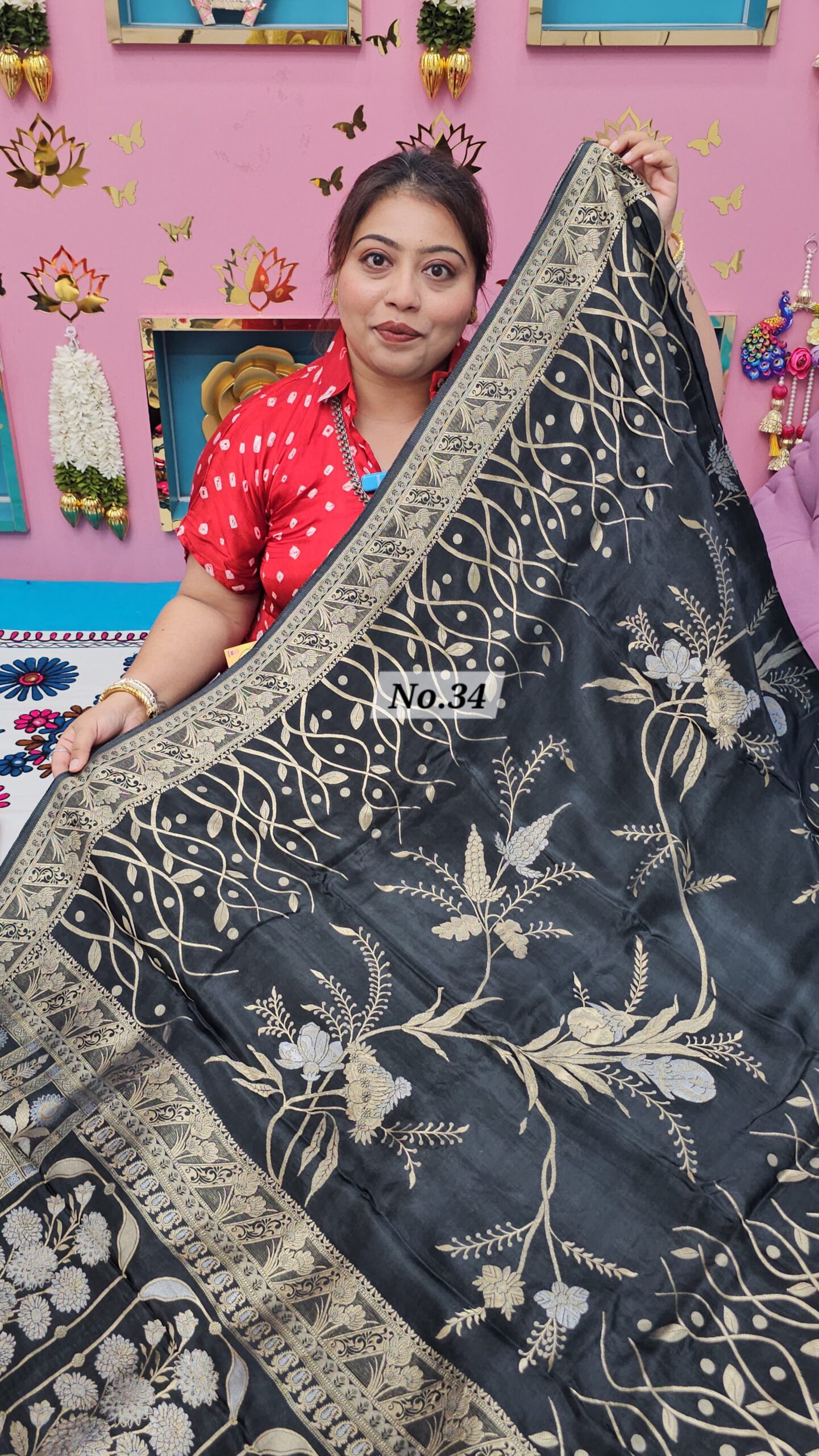 29TH SEP MEGA SALE 2ND LIVE – PURE CREPE KHADDI SAREE (NO.34)