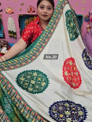 29TH SEP MEGA SALE LIVE – PREMIUM MIRROR CREPE MODAL SAREE (NO.20)