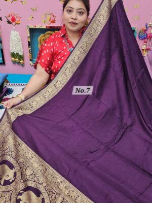 27TH SEP MEGA SALE LIVE – PURE DOLA SILK NAKSHI SAREE (NO.7)