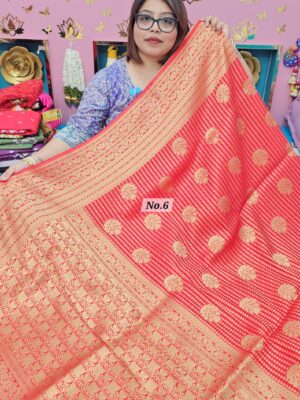 28TH SEP MEGA SALE LIVE – GEORGETTE SILK KHADDI SAREE (NO.6)
