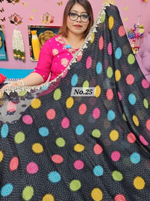 30TH SEP MEGA SALE  LIVE – MOSS CHIFFON SAREE (NO.25)