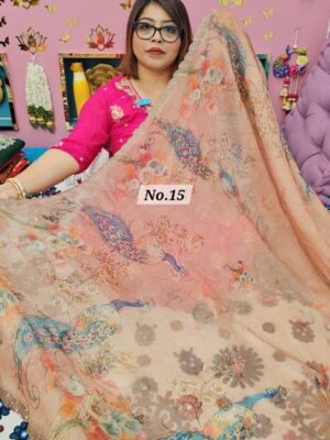 30TH SEP MEGA SALE 2ND LIVE – MOSS CHIFFON SAREE (NO.15)