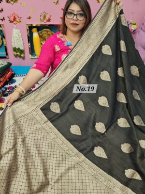 30TH SEP MEGA SALE 2ND LIVE – SEMI TUSSAR INDIAN SILK SAREE (NO.19)