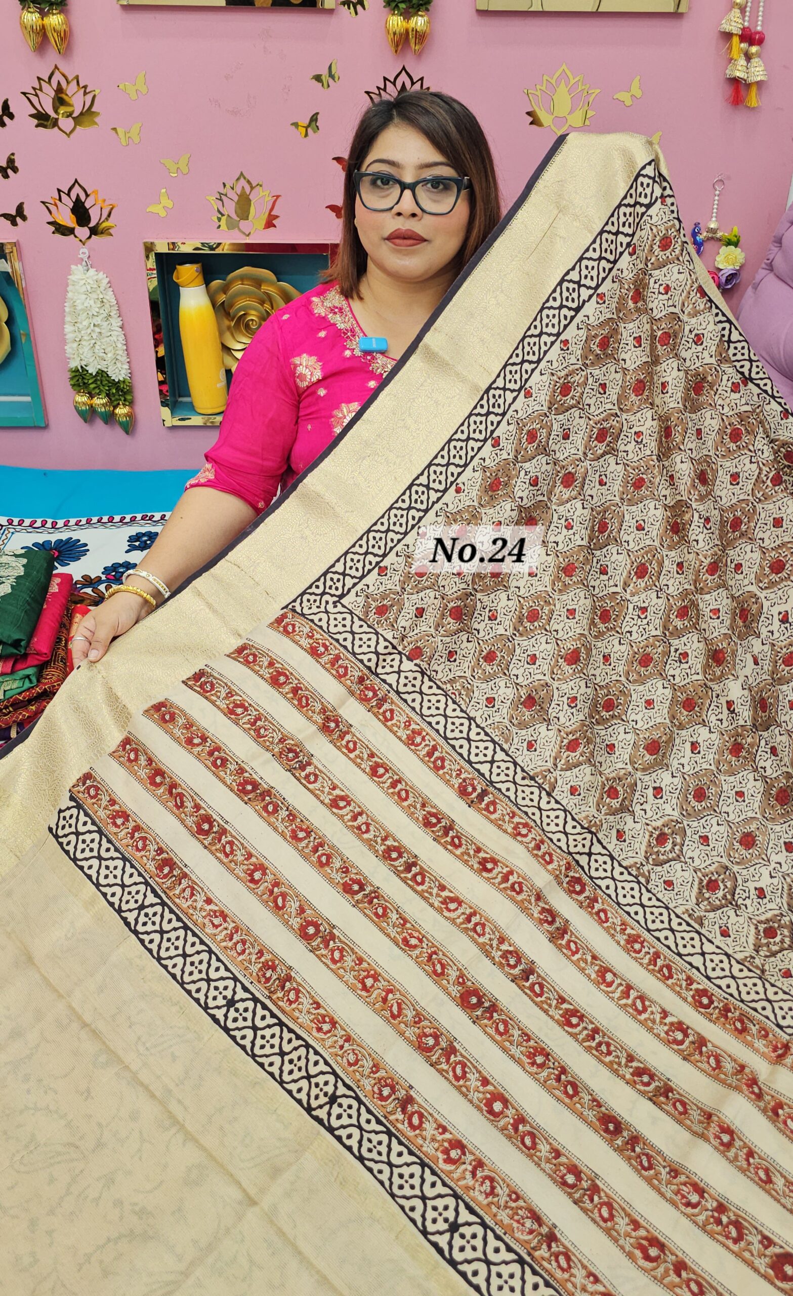 30TH SEP MEGA SALE 2ND LIVE – RUSSIAN KALAMKARI MODAL SILK SAREE (NO.24)