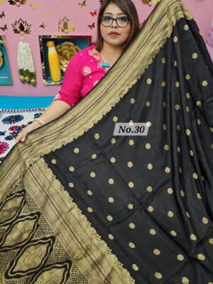 30TH SEP MEGA SALE 2ND LIVE – PURE CREPE NIMZARI KHADDI SAREE (NO.30)
