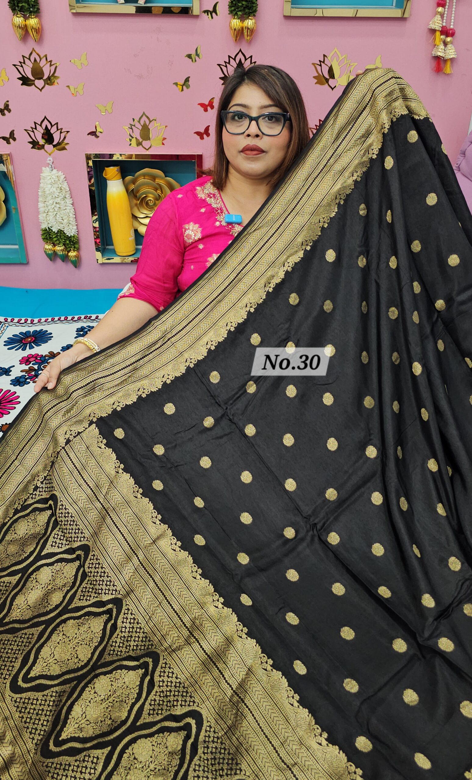 30TH SEP MEGA SALE 2ND LIVE – PURE CREPE NIMZARI KHADDI SAREE (NO.30)