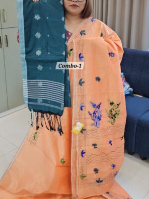 5TH SEP LIVE - KATHA HANDLOOM WITH KHADI COMBO - 1
