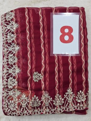 6TH SEP LIVE - MOSS CHIFFON SAREE (NO.8)