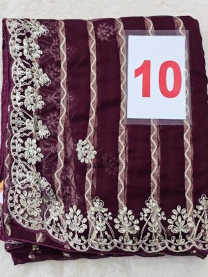 6TH SEP LIVE - MOSS CHIFFON SAREE (NO.10)