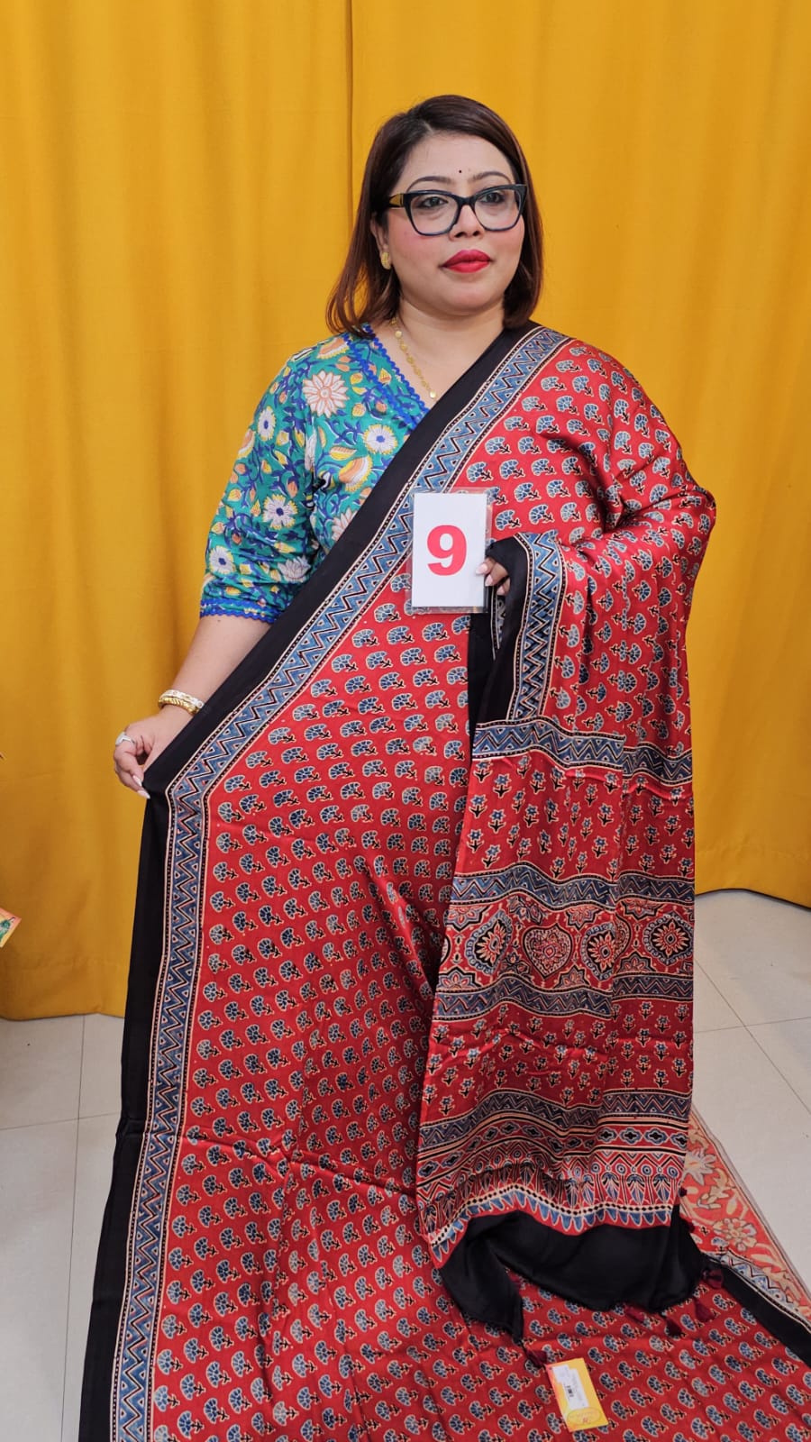 13TH SEP LIVE – PURE AJRAKH MODAL SILK SAREE (NO.9)