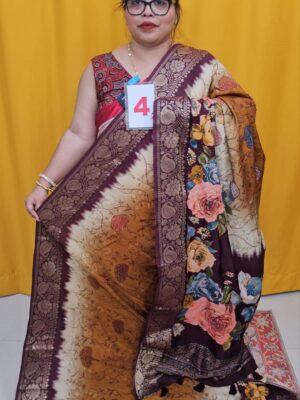 14TH SEP 2ND LIVE – DIJITAL HAND KATHA CREAPE SILK SAREE (NO.4)