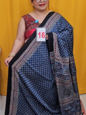 14TH SEP 2ND LIVE –  PURE AJRAKH MODAL SILK SAREE (NO.16)