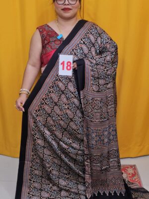 14TH SEP 2ND LIVE –  PURE AJRAKH MODAL SILK SAREE (NO.18)