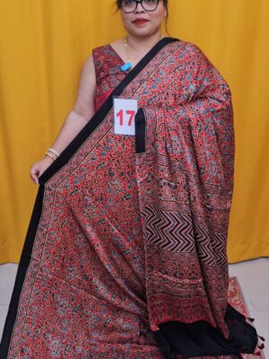 14TH SEP 2ND LIVE –  PURE AJRAKH MODAL SILK SAREE (NO.17)