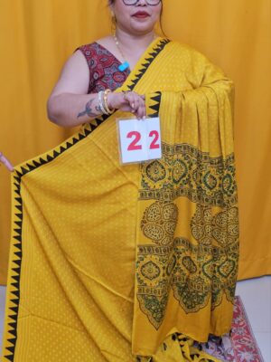 14TH SEP 2ND LIVE –  PURE AJRAKH MODAL SILK SAREE (NO.22)