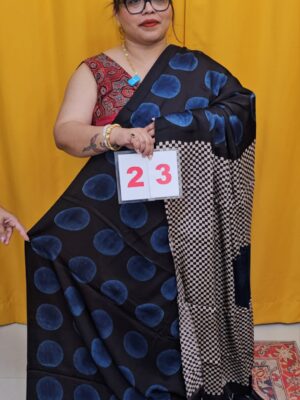 14TH SEP 2ND LIVE –  PURE AJRAKH MODAL SILK SAREE (NO.23)