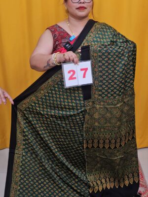 14TH SEP 2ND LIVE –  PURE AJRAKH MODAL SILK SAREE (NO.27)