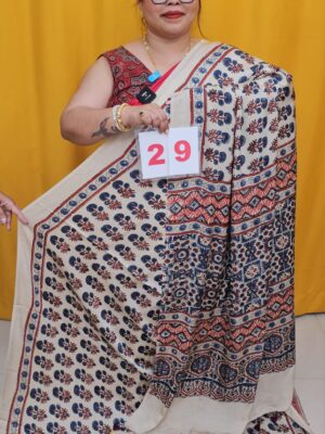 14TH SEP 2ND LIVE –  PURE AJRAKH MODAL SILK SAREE (NO.29)